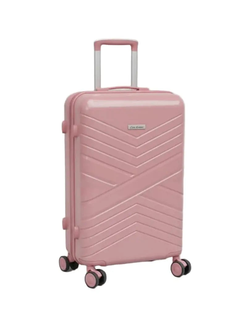 Chic Motion Pink Hard-Shell Trolley Luggage Bag Large size Murukali.com
