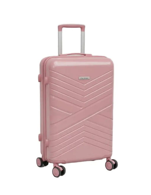 Chic Motion Pink Hard-Shell Trolley Luggage Bag Large size Murukali.com