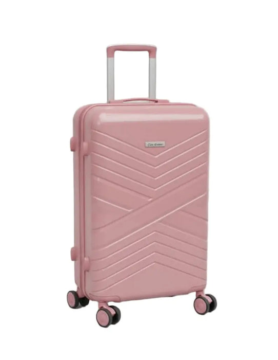 Chic Motion Pink Hard-Shell Trolley Luggage Bag Large size Murukali.com