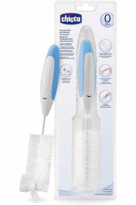 Chicco Bottle Brush Set for Feeding Bottles and Accessories 0 Month and + murukali.com