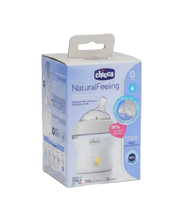 Chicco NaturalFeeling Glass Bottle 0m+ 150ml Murukali.com