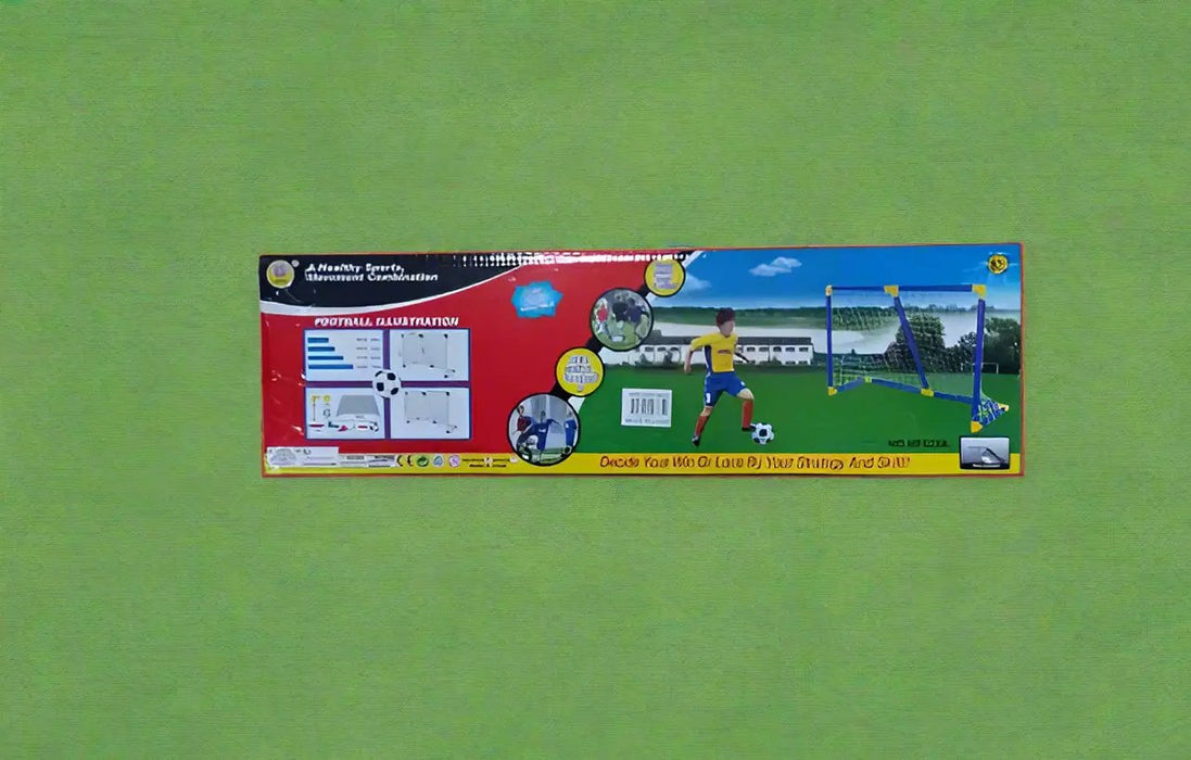 Children's Football Goal Post Set with Net – Easy Assembly Outdoor Soccer Toy Ages 6+ Murukali.com