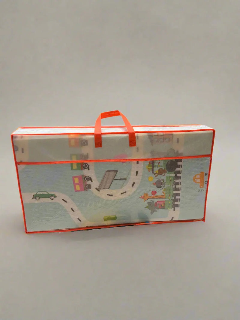 Children's Play Mat  Foldable Foam Play Mat with a Road and Town Design Murukali.com
