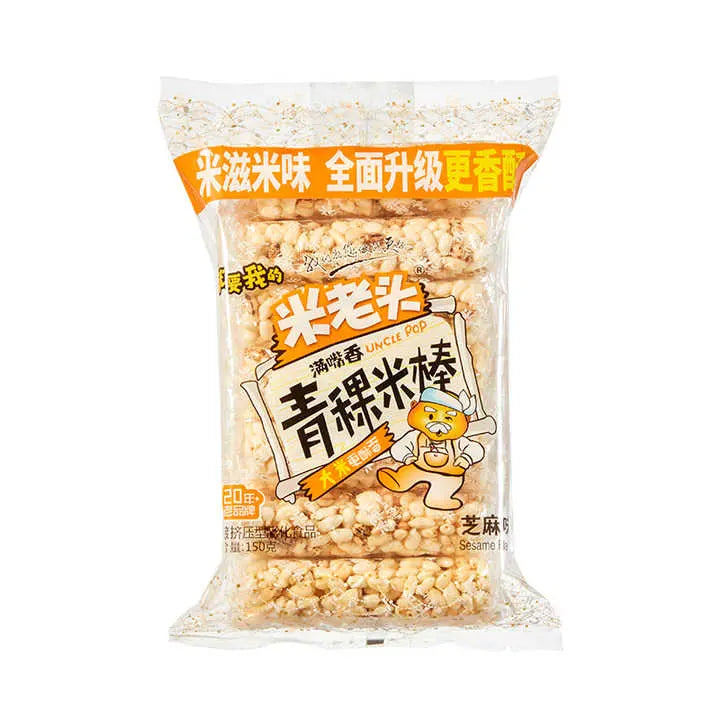 Chinese  Highland Barley Sticks Rice Snacks Sesame Flavor 150g murukali.com