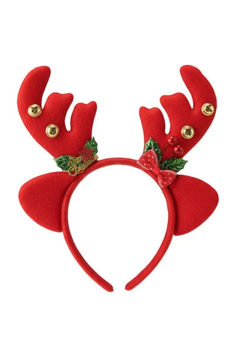 Christmas Reindeer Antler Headband with Jingle Bells Murukali.com