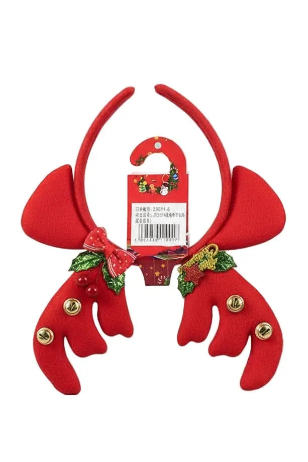 Christmas Reindeer Antler Headband with Jingle Bells Murukali.com