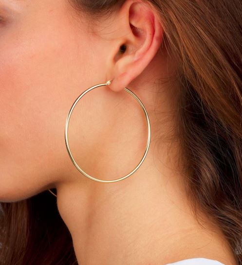 Circle Hoop Earrings Gold Jewelly murukali.com