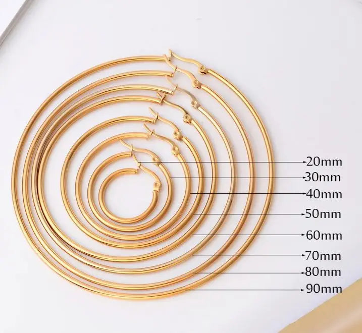 Circle Hoop Earrings Gold Jewelly murukali.com