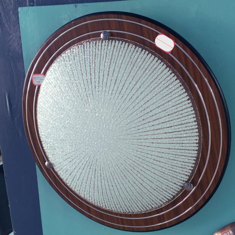 Circular Ceiling Light Fixture: Round Light-Brown Wooden murukali.com