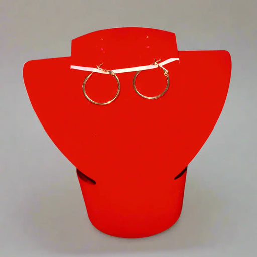 Classic Gold Hoop Earrings with Sapphire Inlays Maman Fatu