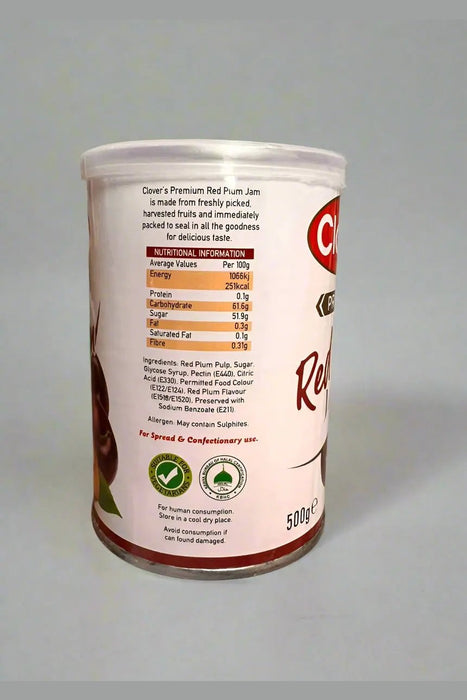 Clover's Premium Red Plum Jam 500g Murukali.com