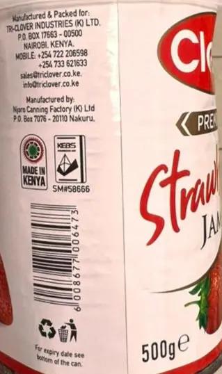 Clover's Premium Strawberry Jam 500g Murukali.com