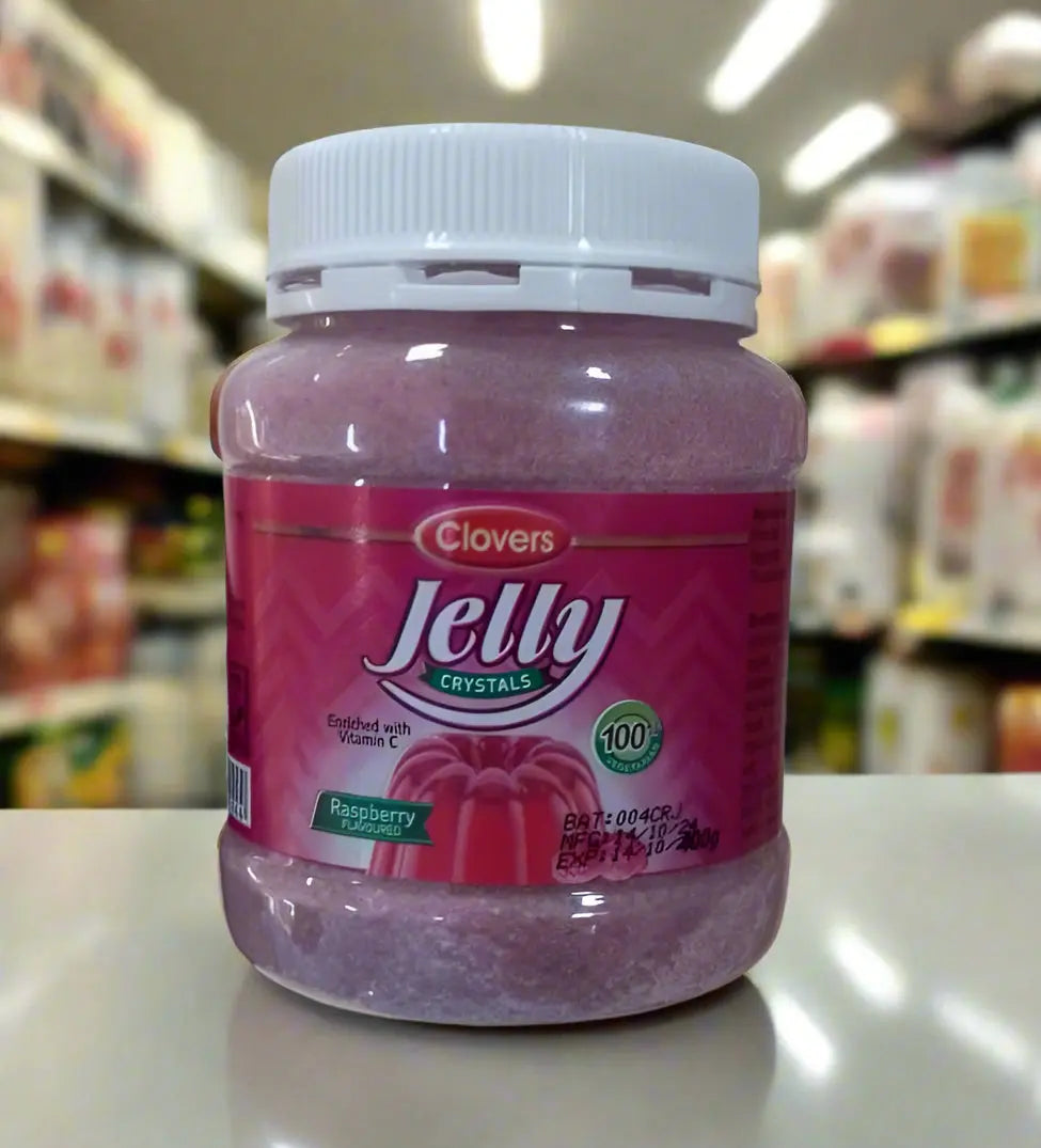 Clovers Jelly Crystals Raspberry 400g - Murukali.com