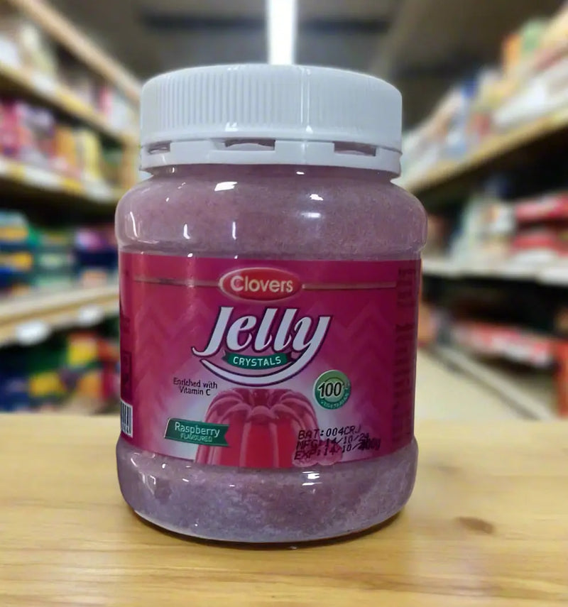 Clovers Jelly Crystals Raspberry 400g Murukali.com