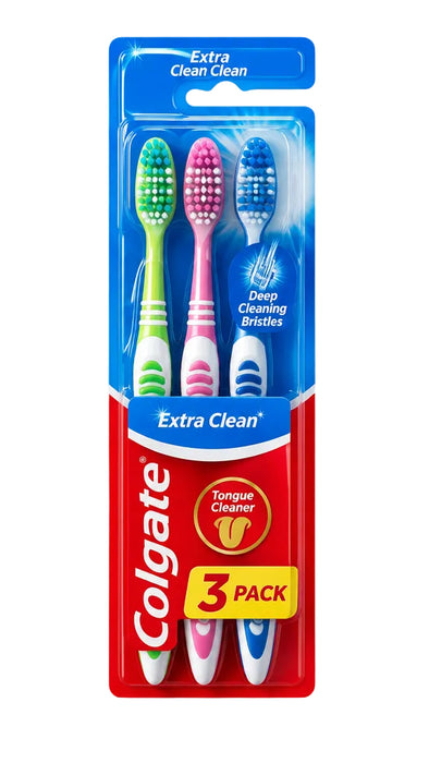 Colgate 3pcs Extra Clean Tooth Brush