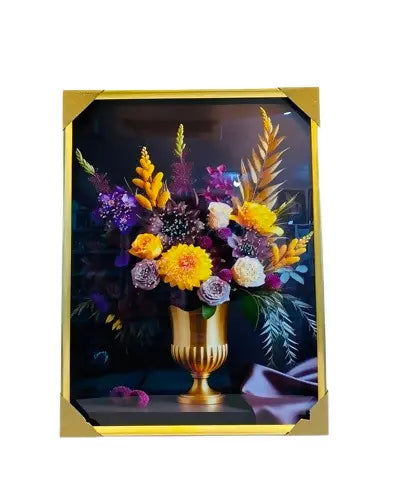 Colorful Flower Vase Framed Wall Art (60 cm x 80 cm)