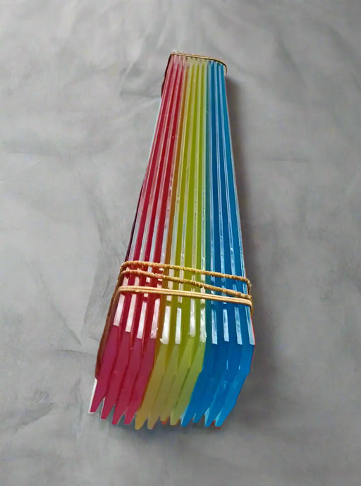 Colorful Plastic Straws Bundled Together With Rubber Bands set of 12 pcs 1pcs Murukali.com