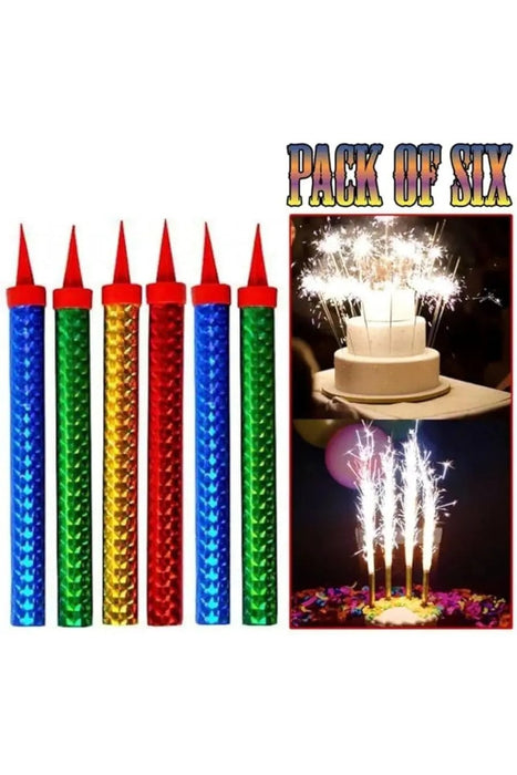 Colorful Sparking Candle /6pcs Murukali.com