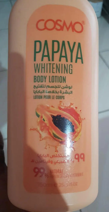 Cosmo Papaya Whitening Body Lotion 750ml Murukali.com