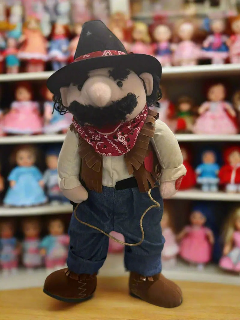 Cowboy Sheriff Plush Doll with Lasso Murukali.com