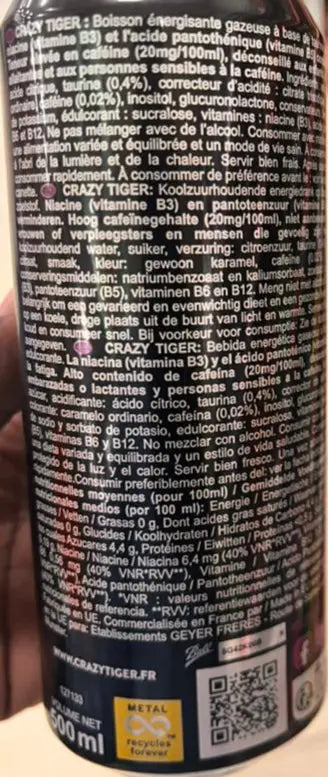 Crazy Tiger Original Energy Drink 50cl Murukali.com