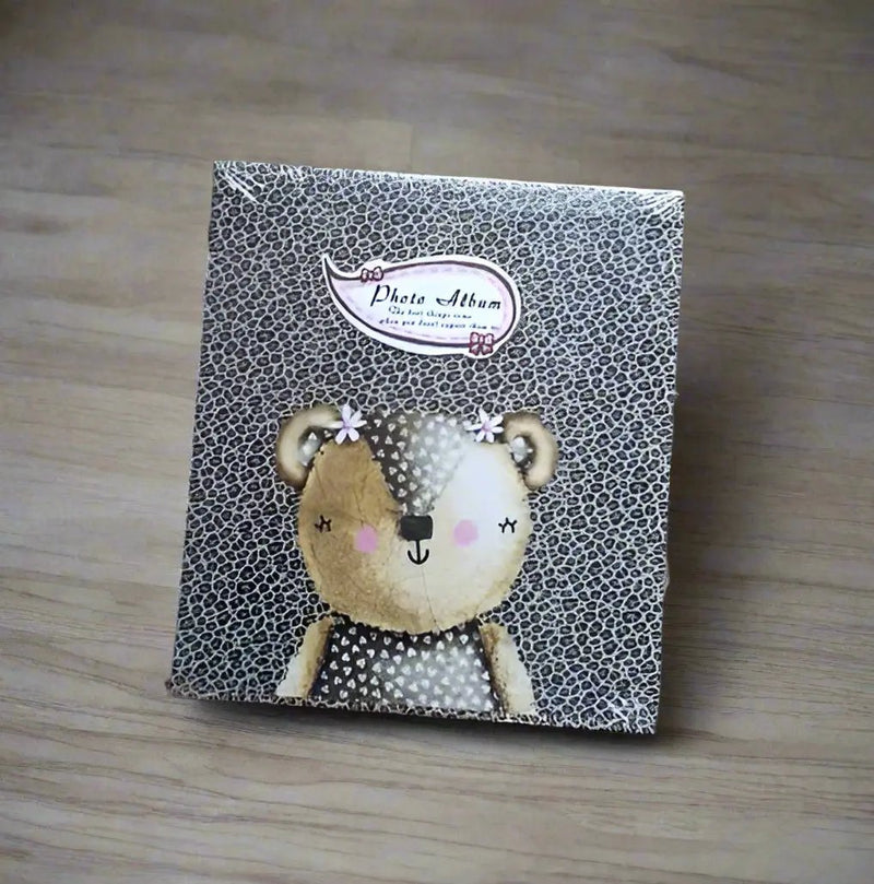Cute Bear-Themed Photo Album  Square Design for Cherished Memories Murukali.com