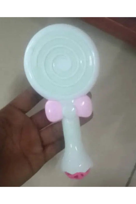 Cute Swirl Design Baby Hand Rattle with Bow Murukali.com