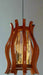 Cylindrical Glass Shade Lamp in Wooden Frame murukali.com