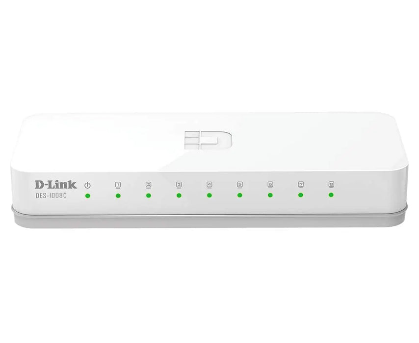 D-LINK DES-1008C 8-Port 10/100 Desktop Switch White murukali.com