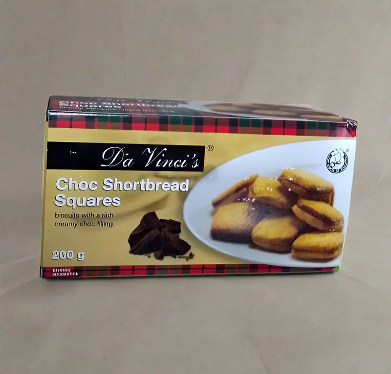 Da Vinci's Choc Shortbread Squares 200g Murukali.com