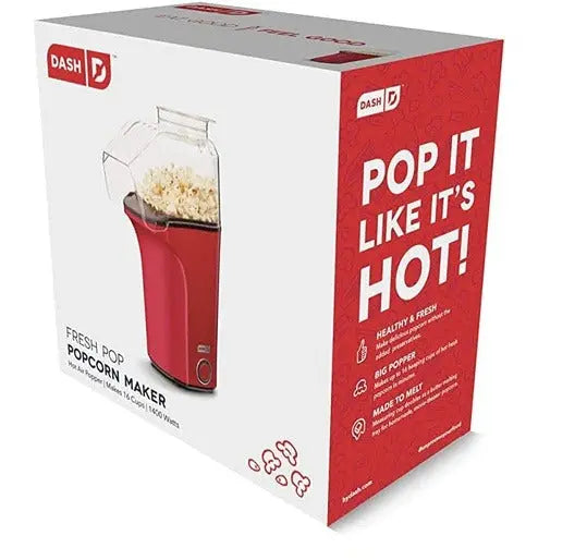 Dash Hot Air Popcorn Popper Maker 16 Cups Red Murukali.com