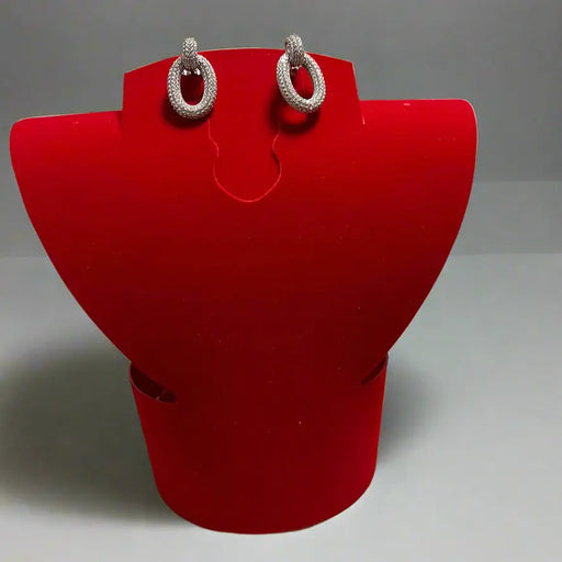 Dazzling Silver Oval Earrings Maman Fatu