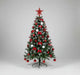 Decorated Artificial Christmas Tree with Red Ornaments 1.20M Murukali.com