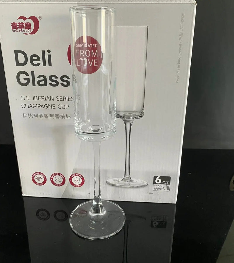 Deli Glass Champagne  Box of 6pcs Murukali.com