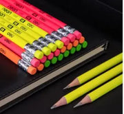 Deli Neon HB Lead Pencil With Erasers Graphite Pencil Pack Of 12Pcs murukali.com