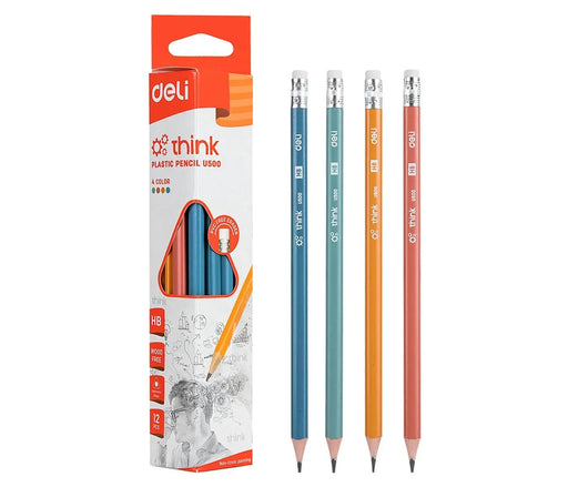 Deli Think Plastic Pencil 12pcs Murukali.com