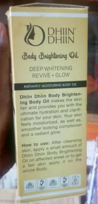 Dhiin Dhiin Body Brightening Oil - Deep Whitening, Revive & Glow Murukali.com