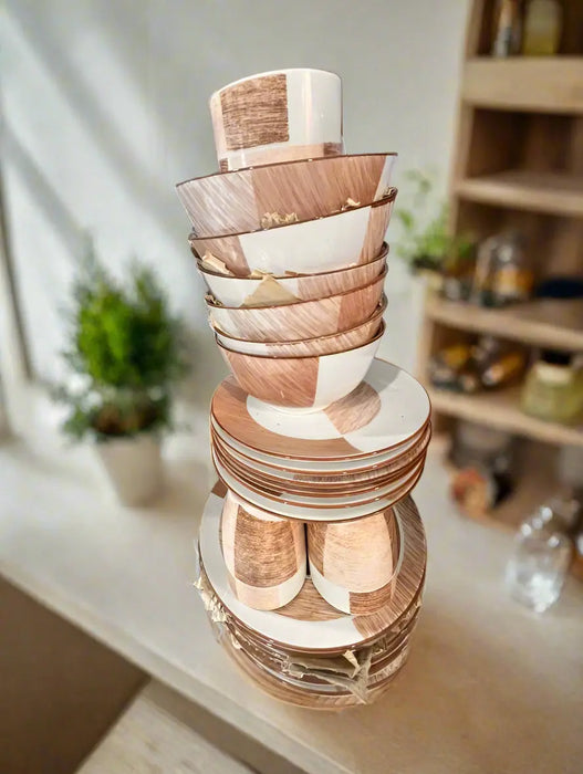 Dinnerware Set Includes  Plates, Bowls, and  Cups Murukali.com