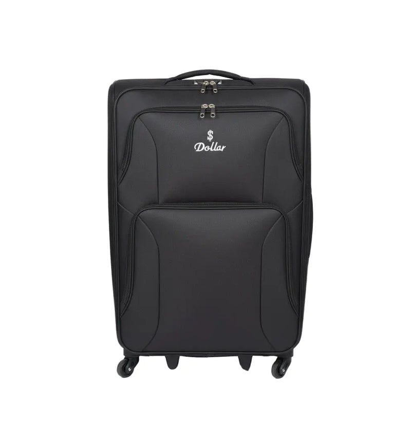 Dollar Black Soft-Shell Trolley Luggage Bag XLarge Murukali.com