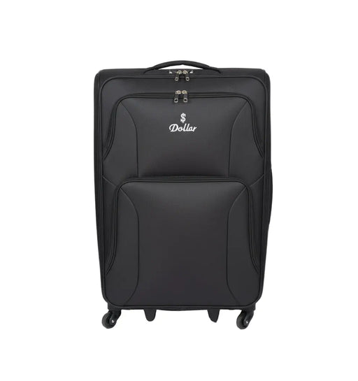 Dollar Black Soft-Shell Trolley Luggage Bag XLarge Murukali.com