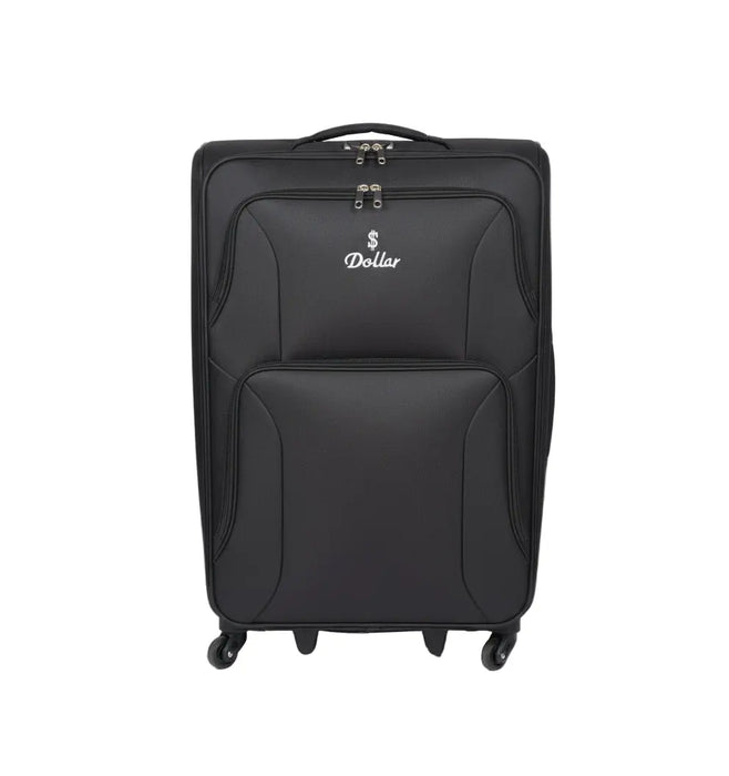 Dollar Black Soft-Shell Trolley Luggage Bag XLarge Murukali.com