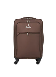 Doller Brown Soft-Sided Trolley Luggage Bag Size Medium Murukali.com