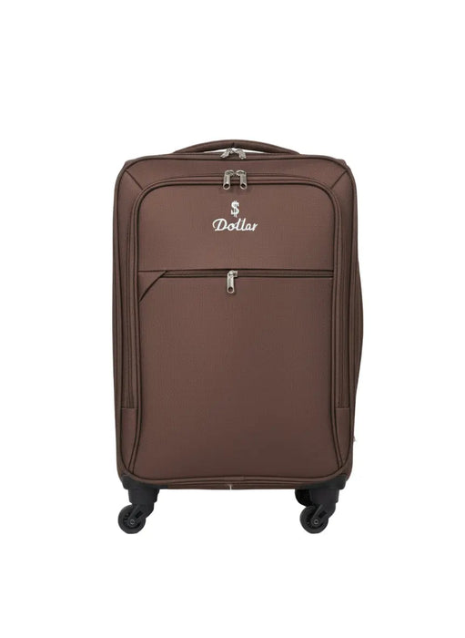 Doller Brown Soft-Sided Trolley Luggage Bag Size Medium Murukali.com