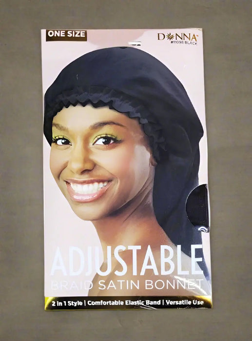 Donna Adjustable Braid Satin Bonnet Murukali.com