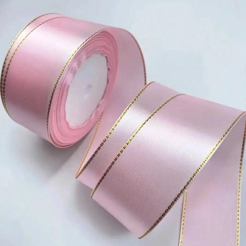 Double Gold Satin Ribbon Roll Murukali.com