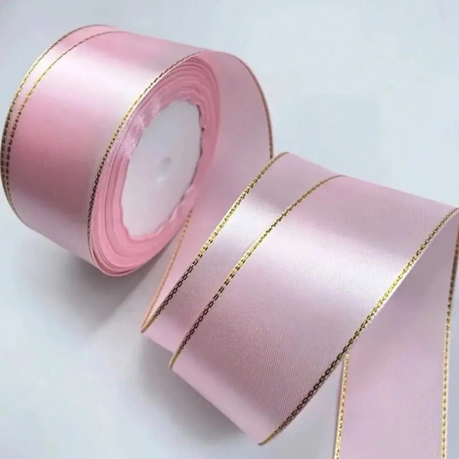 Double Gold Satin Ribbon Roll - Murukali.com