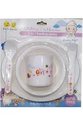 Duck 5 in 1 Children's Tableware Feeding set murukali.com