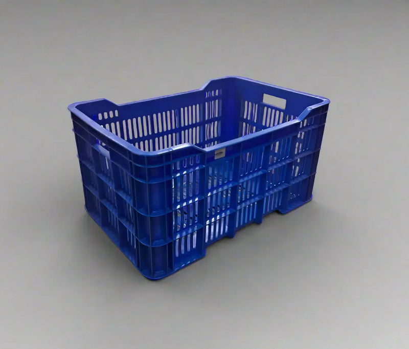Dulable Blue Plastic Crate  Plastic 610x425x320 Murukali.com