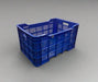 Dulable Blue Plastic Crate  Plastic 610x425x320 Murukali.com