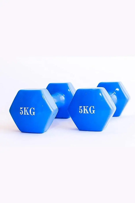 Dumbbells - set of two 5kg - blue murukali.com